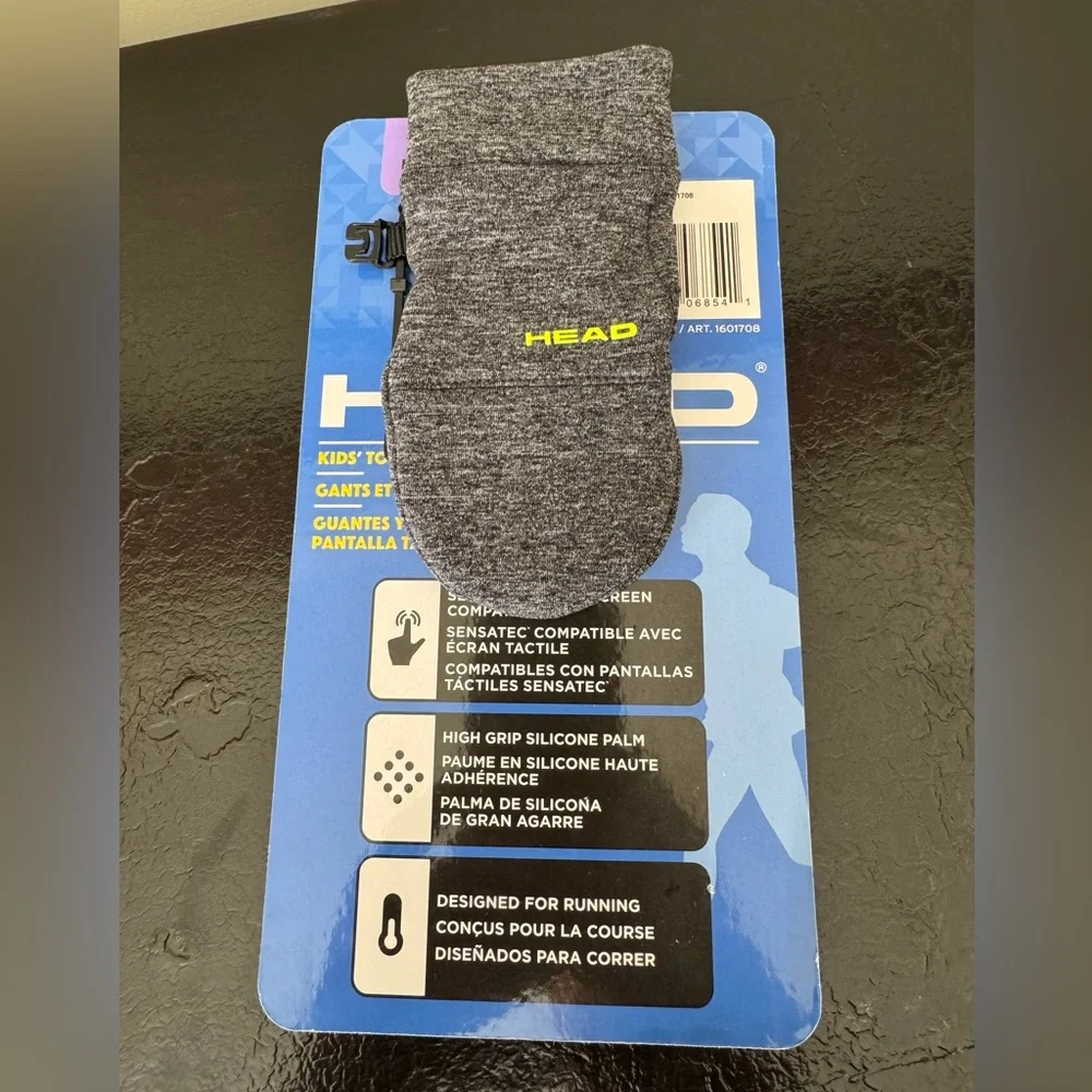 HEAD Kids’ Touchscreen Mittens in Gray XS(2-4) NWT